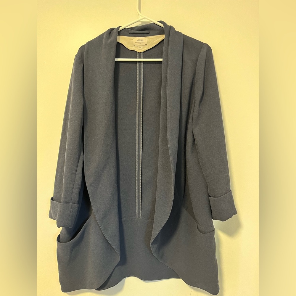 Aritzia Wilfred Chevalier Blazer Blue